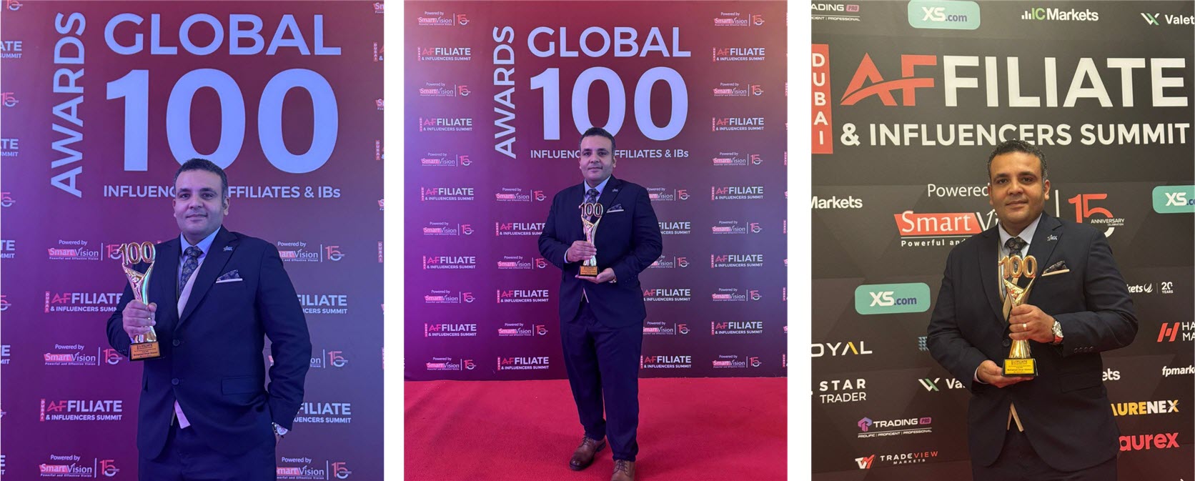 تكريم FXCommission  في قمة دبي للمؤثرين والمسوقين 2025